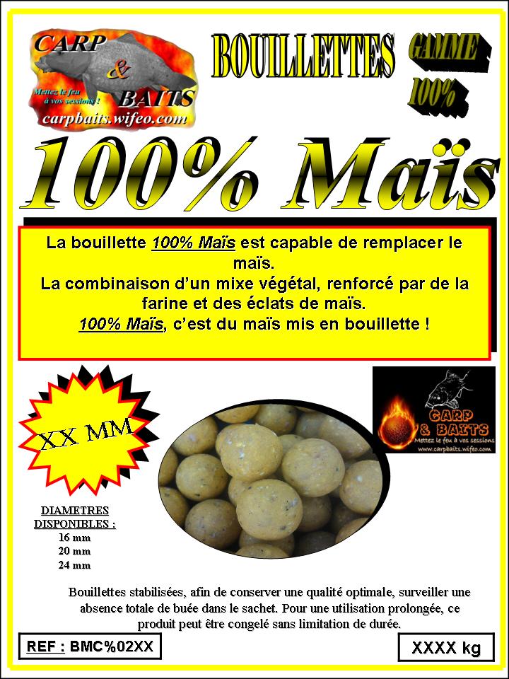 Bouillettes Stabilisées Gamme 100